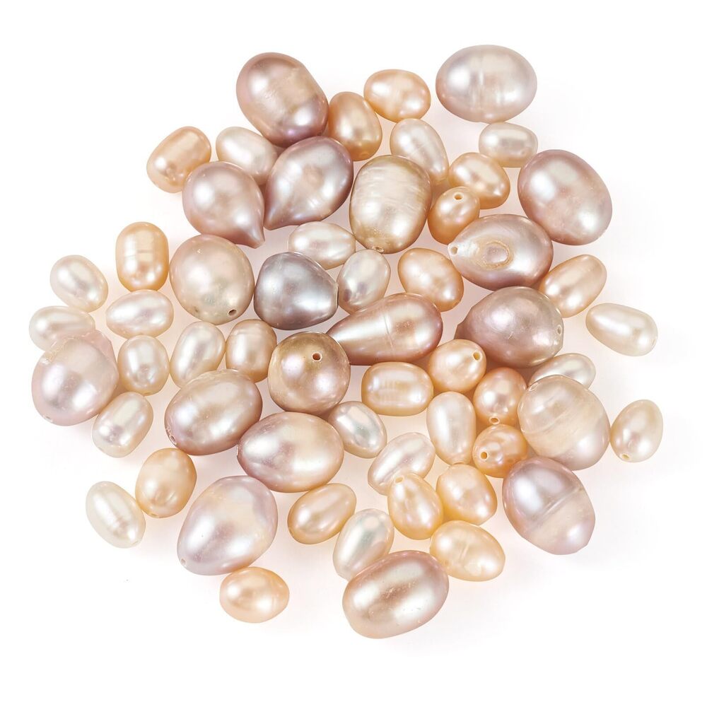 9406 Pandahall 60Pcs Natural Cultured Pearl Beads 6-14mm Freshwater Pearls